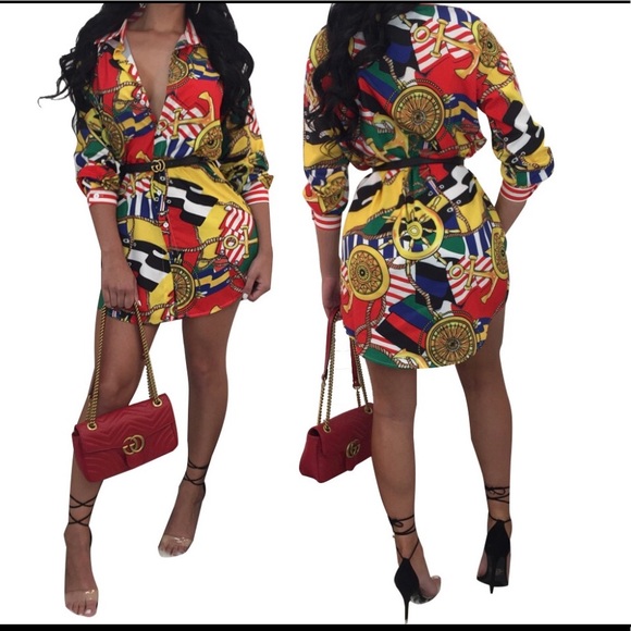 oversized button down shirt dress